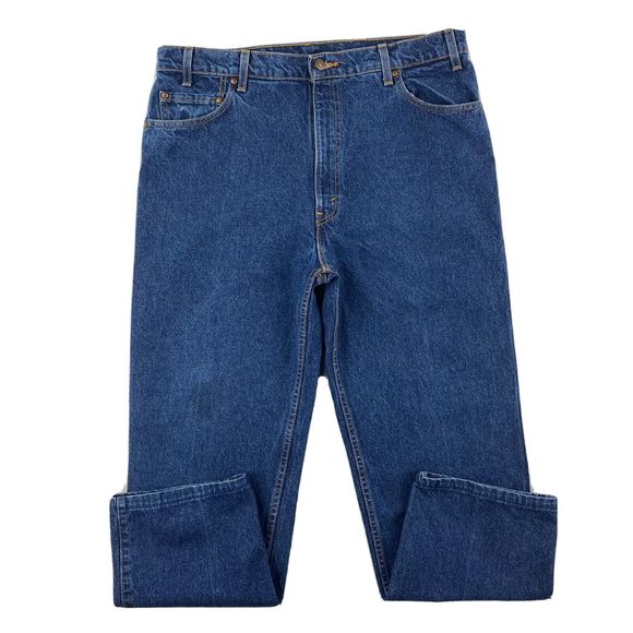 Vintage 90's Levi's 540 Blue Denim Jeans Relaxed Fit Leather Tab Men 38x29 USA - Picture 2 of 16